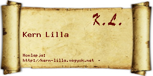 Kern Lilla névjegykártya